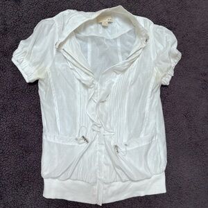 Short sleeve white jacket